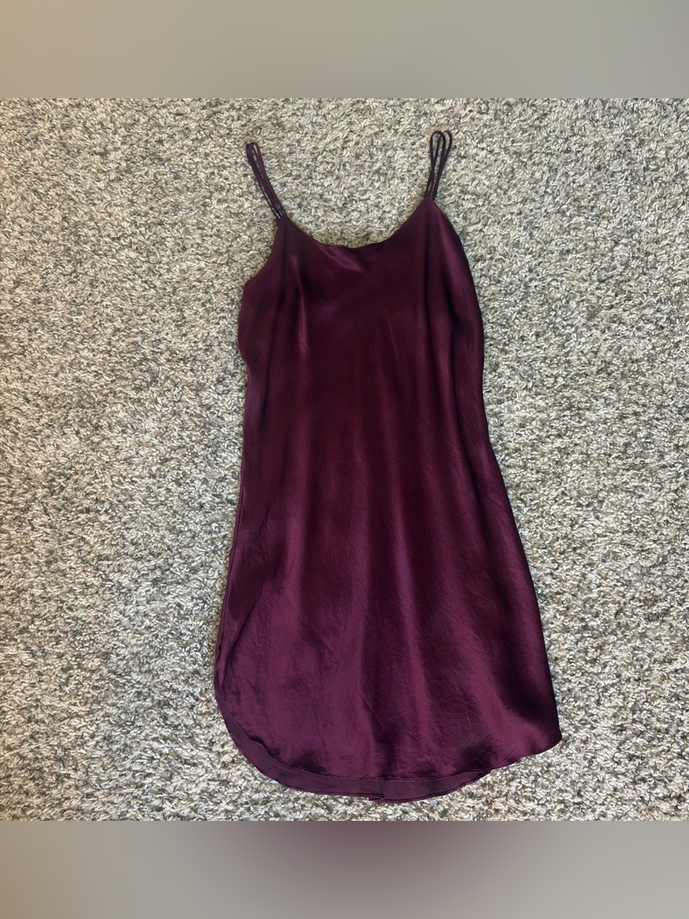 Valerie Stevens Pure Silk Maroon Slip Mini Dress Size Women’s Medium - Picture 1 of 7